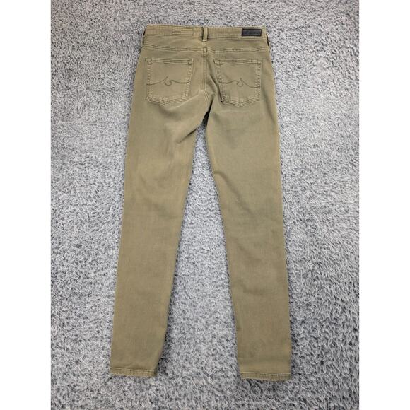 AG Adriano Goldschmied Jeans Women 26 Green Abbey Mid Rise Super Skinny Ankle - Picture 2 of 10